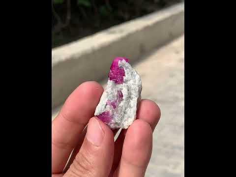 Stunning Corundum Ruby on Marble with Pyrite from Jagdalak, Afghanistan
