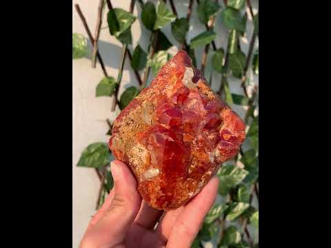 rare double terminated vibrant red Scheelite specimen from Pakistan