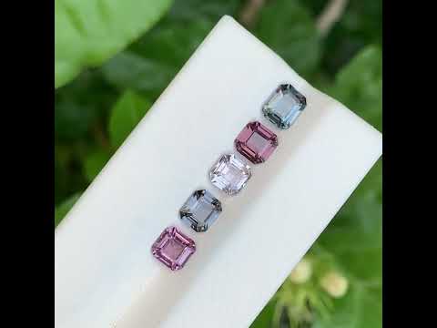 3.50 carats Multi Color 5 Piece Spinel Gems Lot