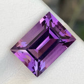 Spectral Purplish Amethyst 5.70 carats Baguette Cut Natural Brazilian Gemstone