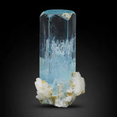 sky blue color Aquamarine crystal with white Albite matrix From Pakistan