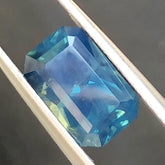 Magnificent Sea-Blue Sapphire 3.10 Carats Emerald Cut Natural Madagascar's Gemstone