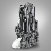 Protective Black Tourmaline Cluster with White Albite Matrix for Sale from Pakistan