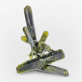 Artistic Translucent Epidote Crystals