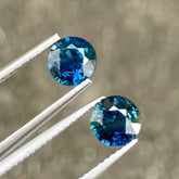 2.24 Carats Blue Sapphire Pair Round