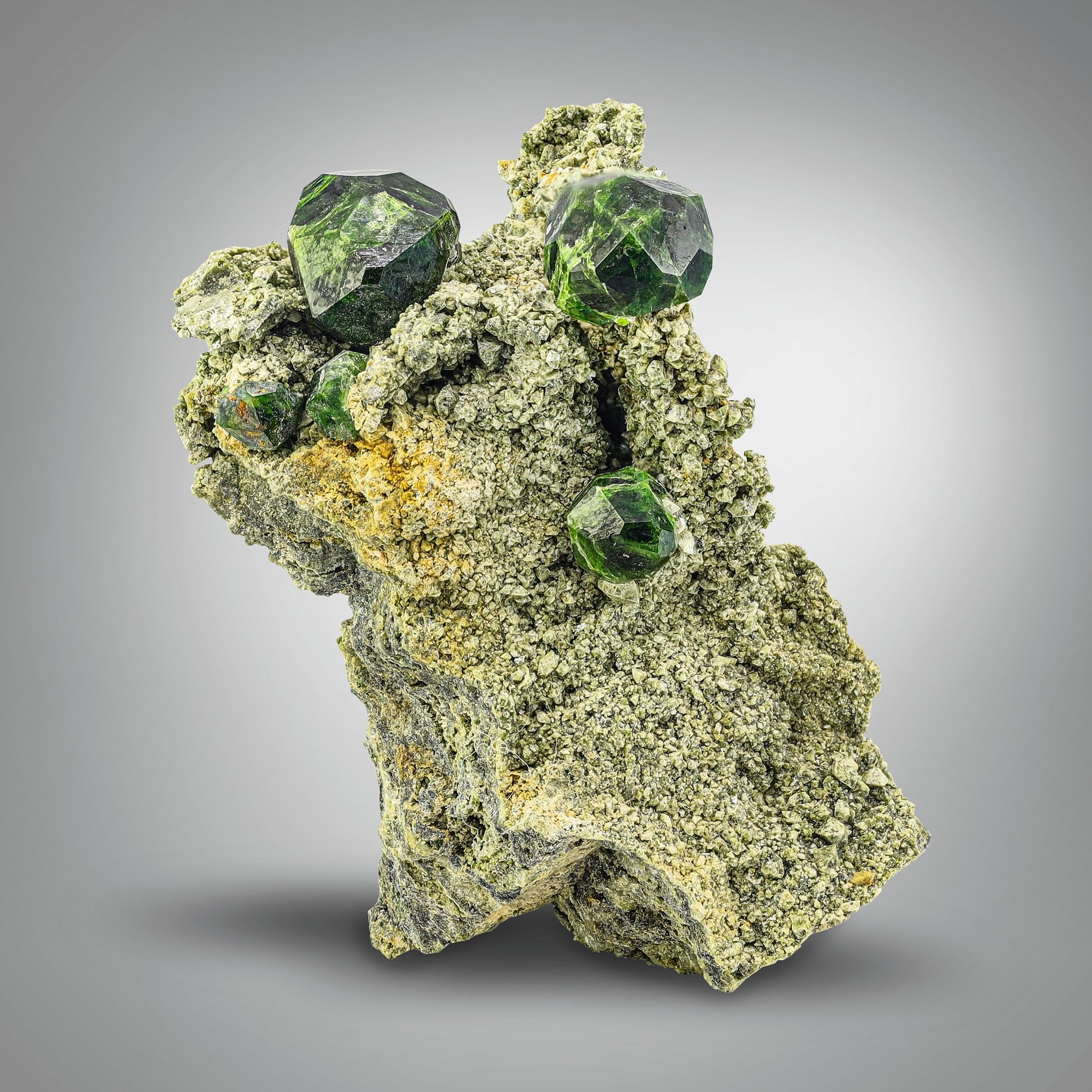 Buy Iranian Demantoid Garnet Crystals on Matrix – Unique Green