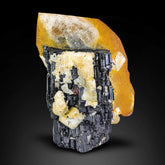 Quartz on Schorl with Garnet Crystals