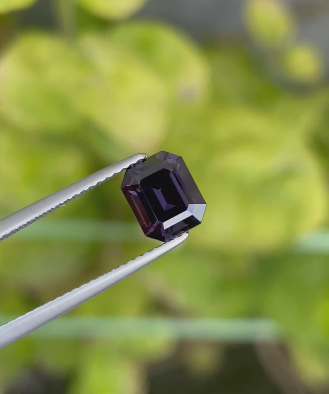 Brilliant Deep Purple Spinel Gemstone