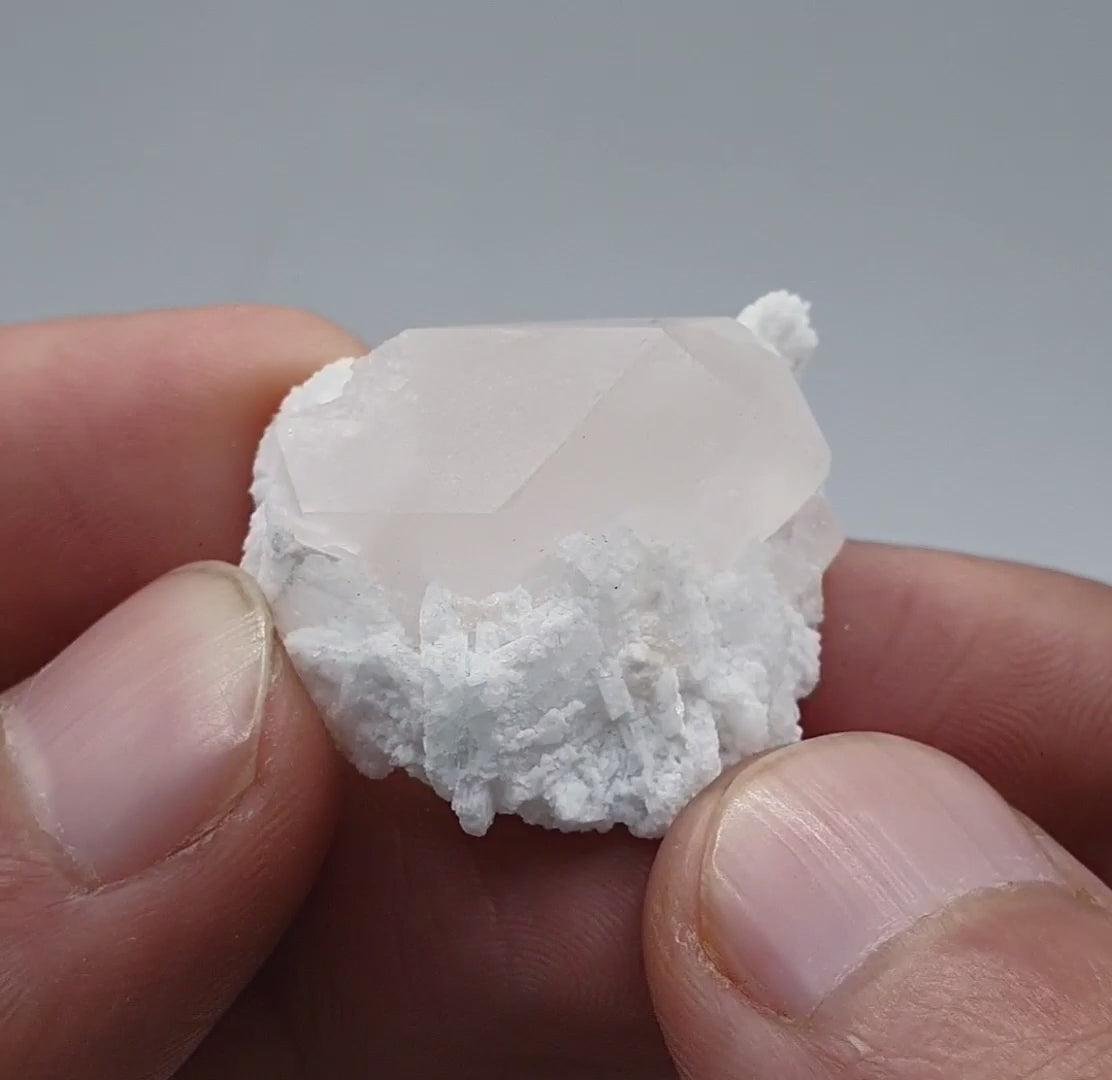 Lovely Morganite Crystal On Cleavelandite