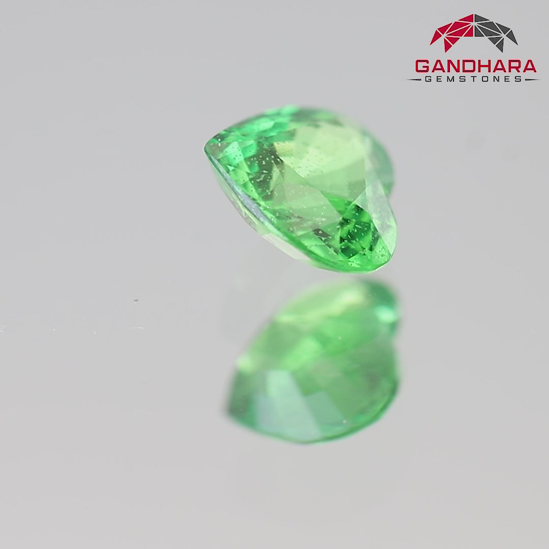 Heart Shaped Tsavorite Garnet Gemstone