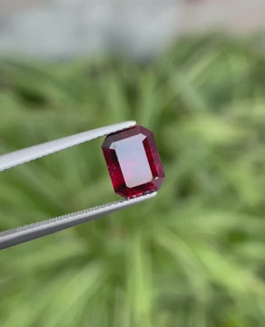 Adorable Deep Red Cut Garnet Stone