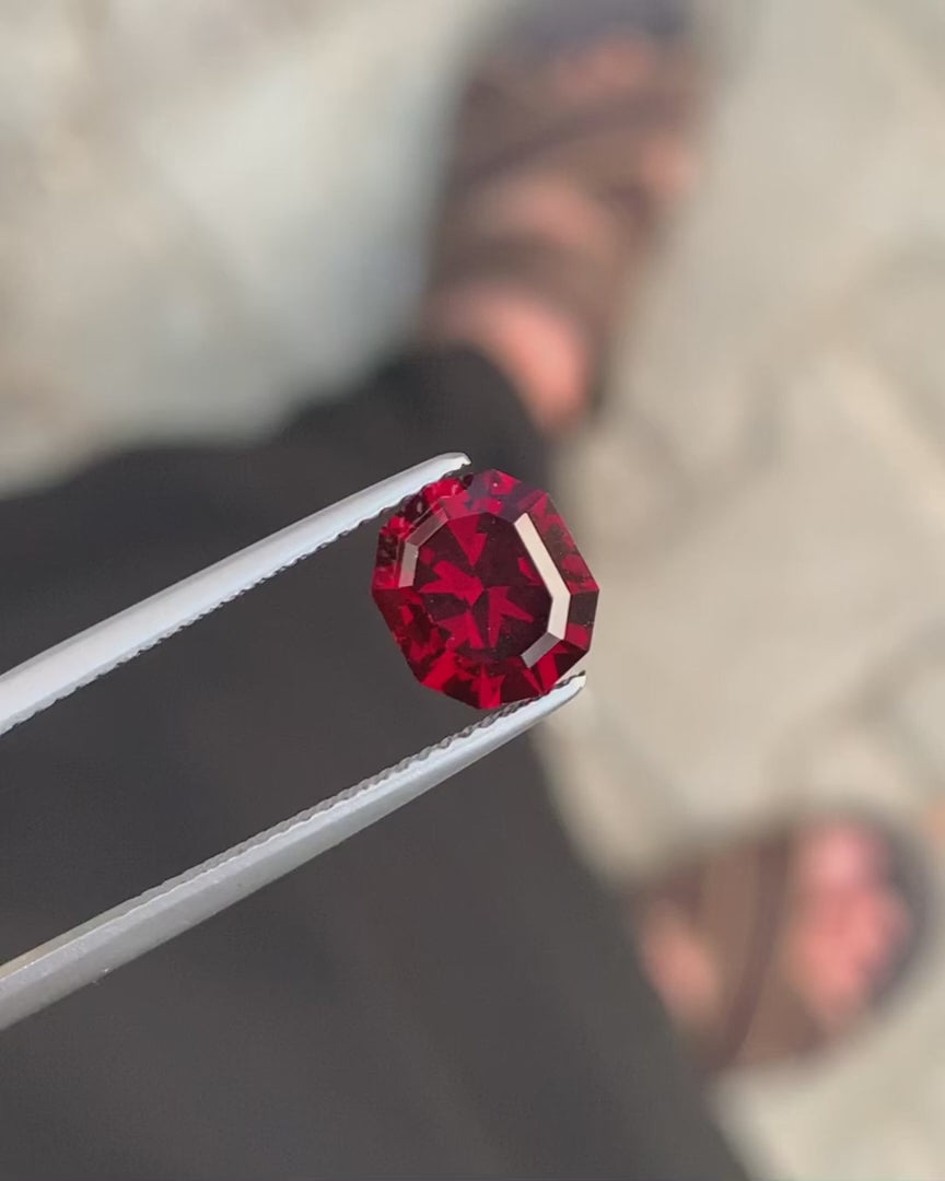 Beautiful Bright Red Natural Garnet Gemstone