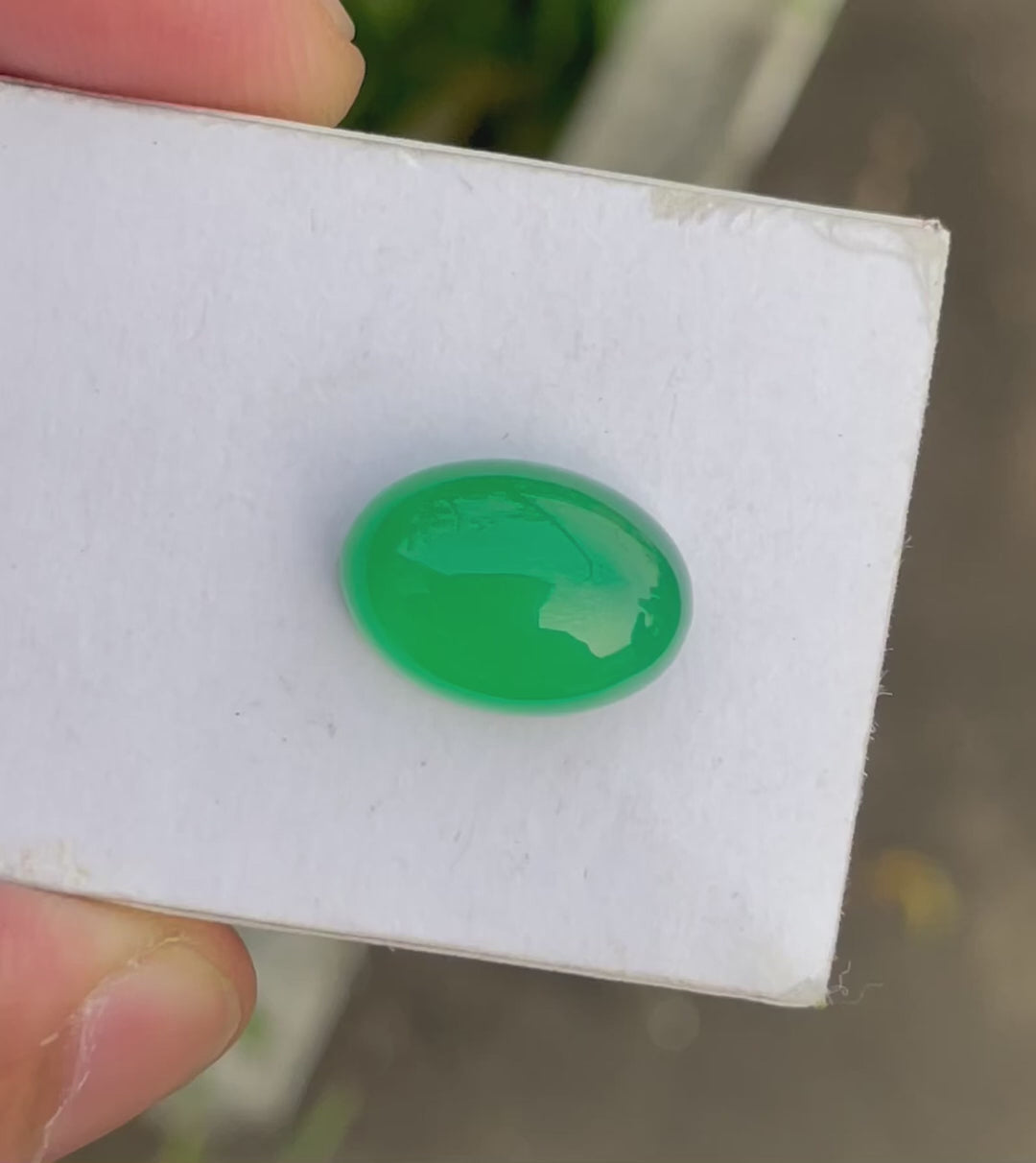 Natural Green Agate Cabochon Gemstone