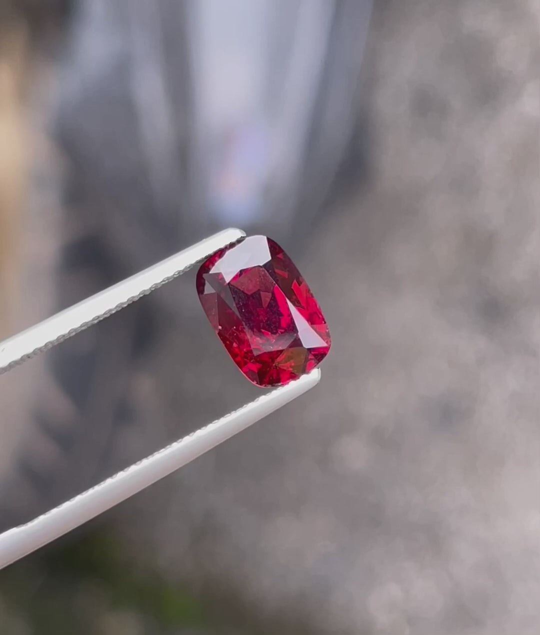 Dazzling Deep Red Natural Spinel