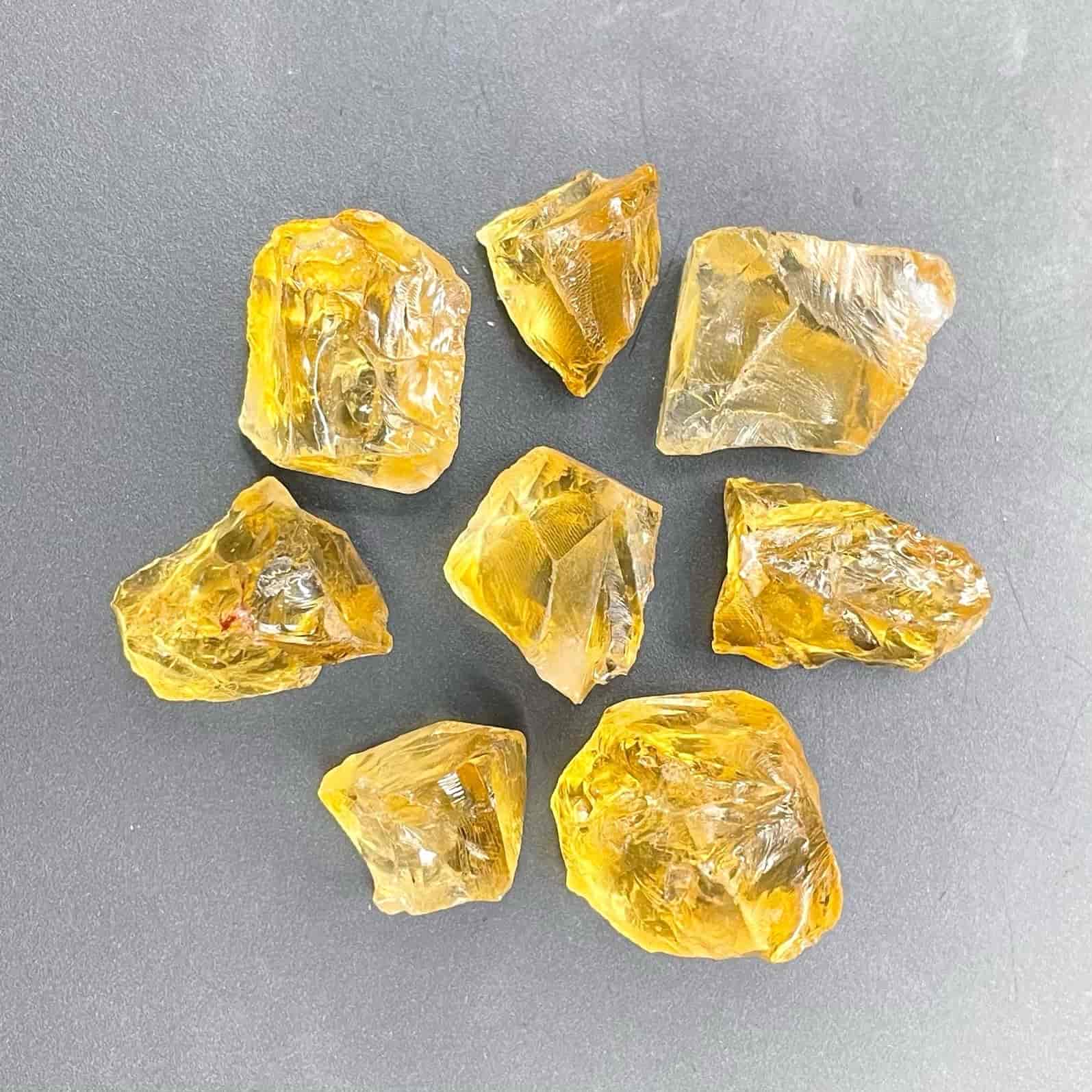 Bright Golden Citrine Facet Rough