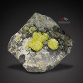 Colorful Isolated Rounded Brucite on White Hydromagnesite