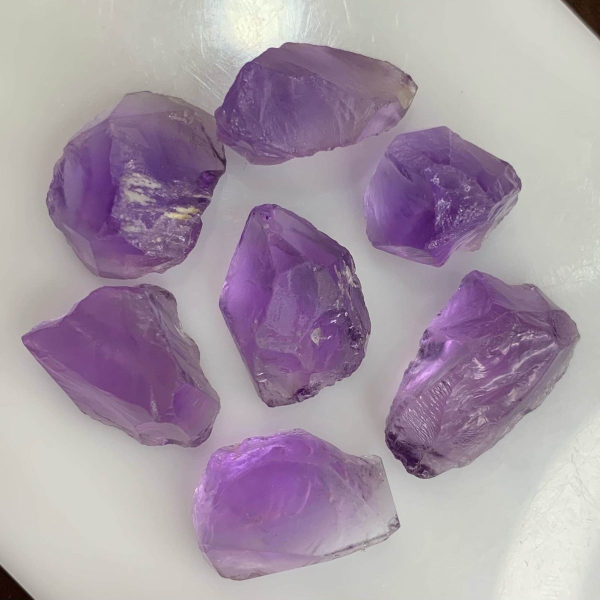 Facet Rough Rose De France Amethyst Lot