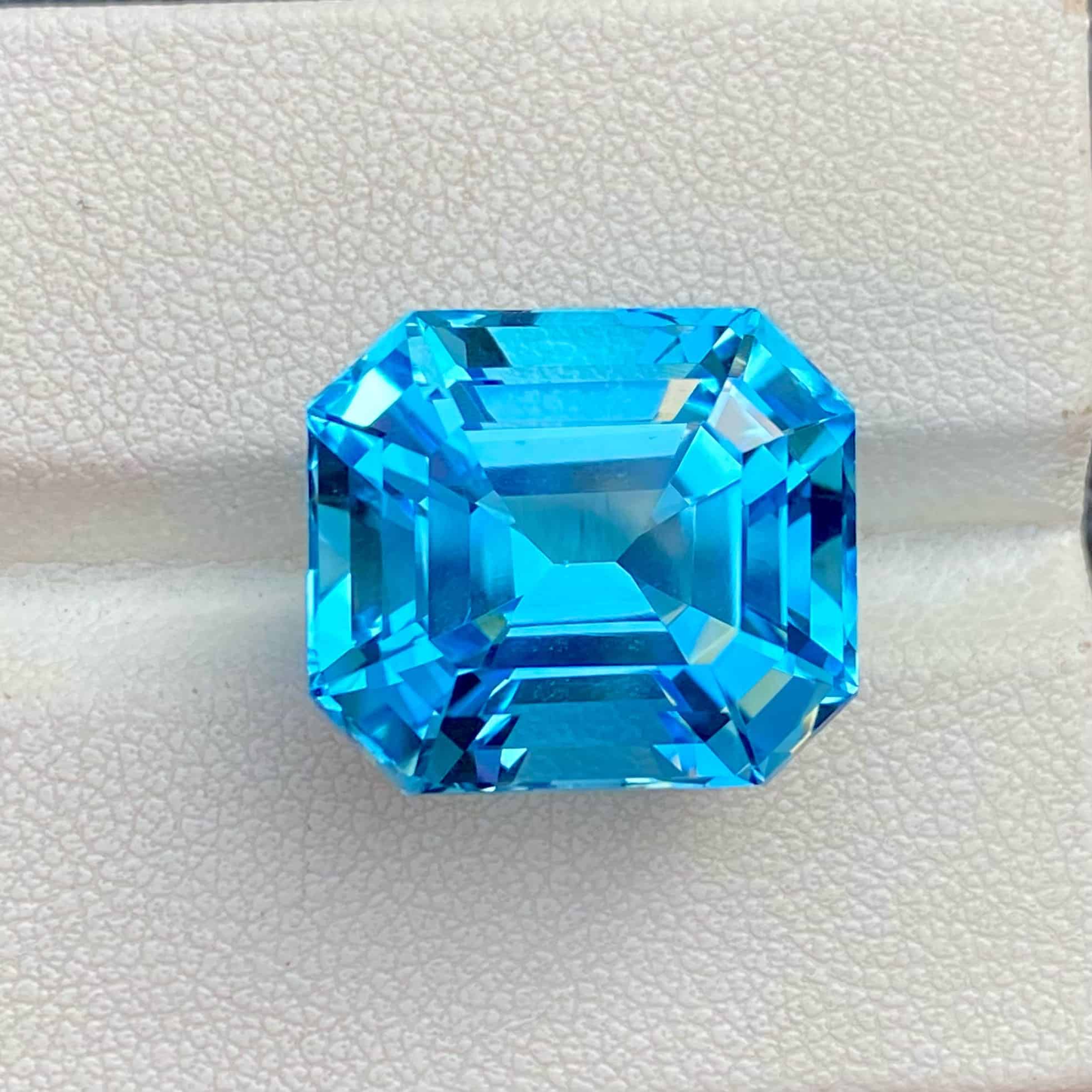 Faceted Bright Sky Blue Topaz