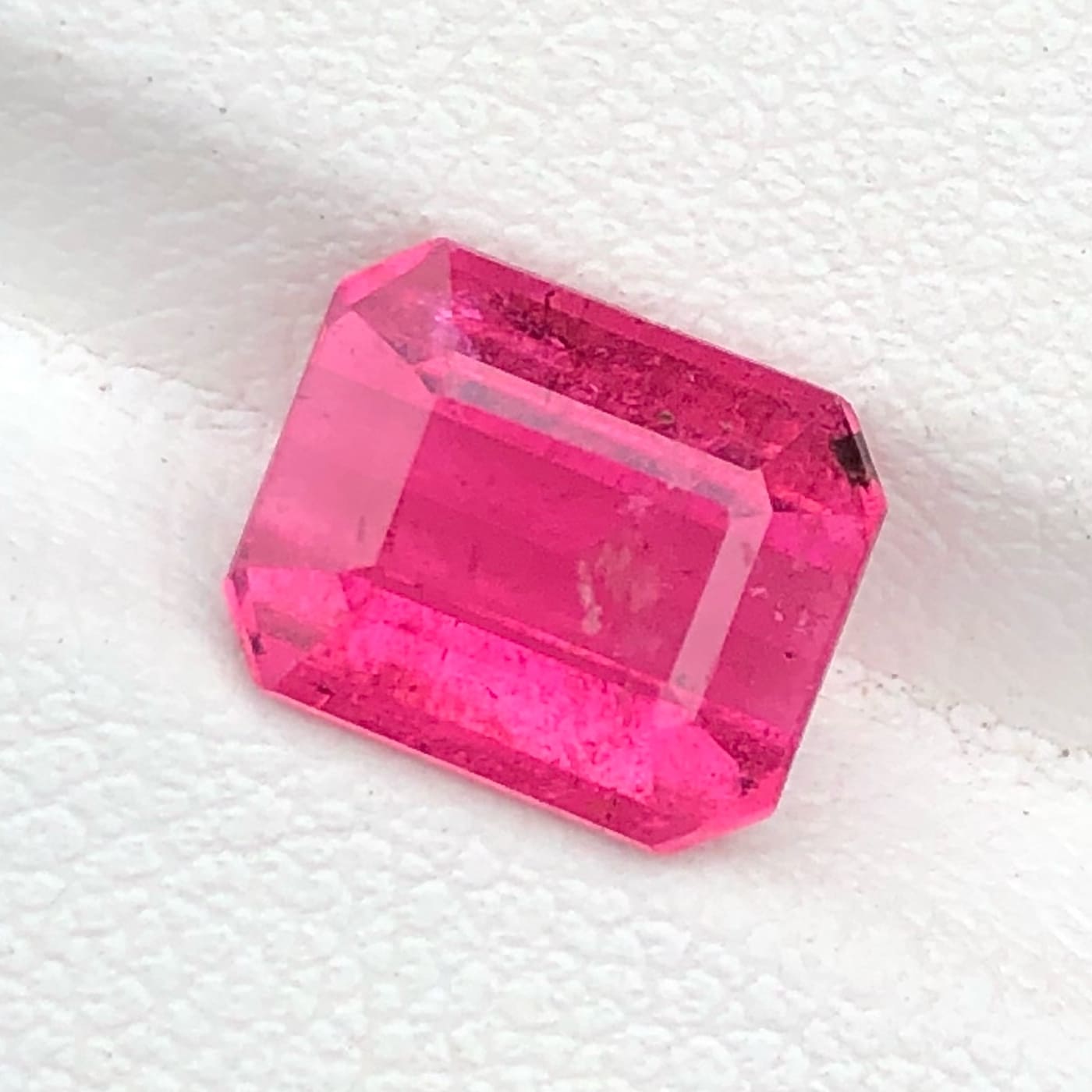 Faceted Brink Pink Tourmaline Gemstone