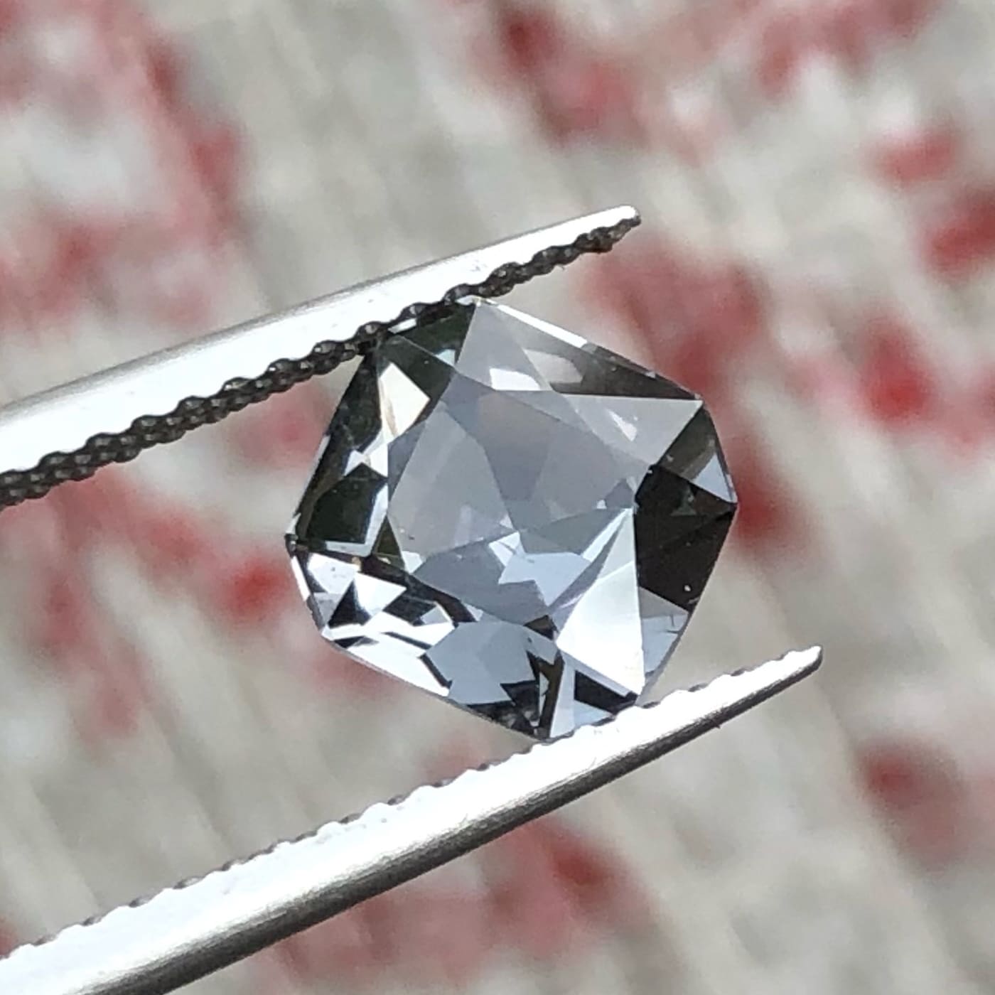 Faceted Davy Gray Spinel