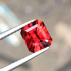 Faceted Hot Red Garnet