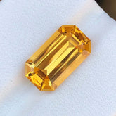 Faceted Rich Golden Citrine Quartz Gemstone