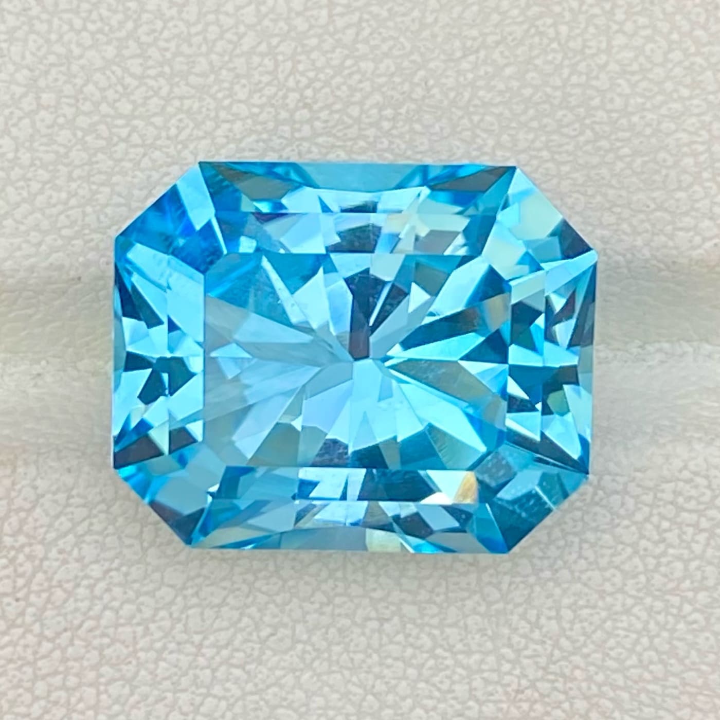 Faceted Swiss Blue Topaz Gemstone