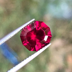 Faceted Vibrant Red Garnet