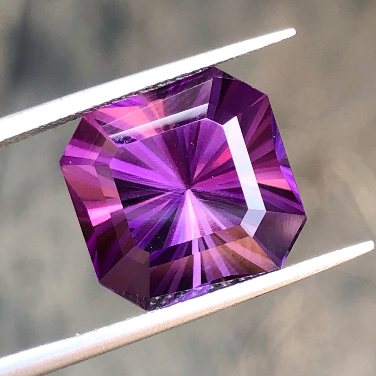 Faceted Vivid Rich Purple Amethyst