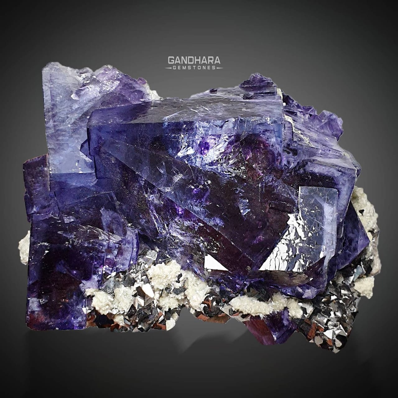 Gorgeous Fluorite Crystals with Dolomite and Pyrite