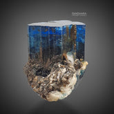 Gorgeous Indicolite Blue Highly Striated Tourmaline on Matrix