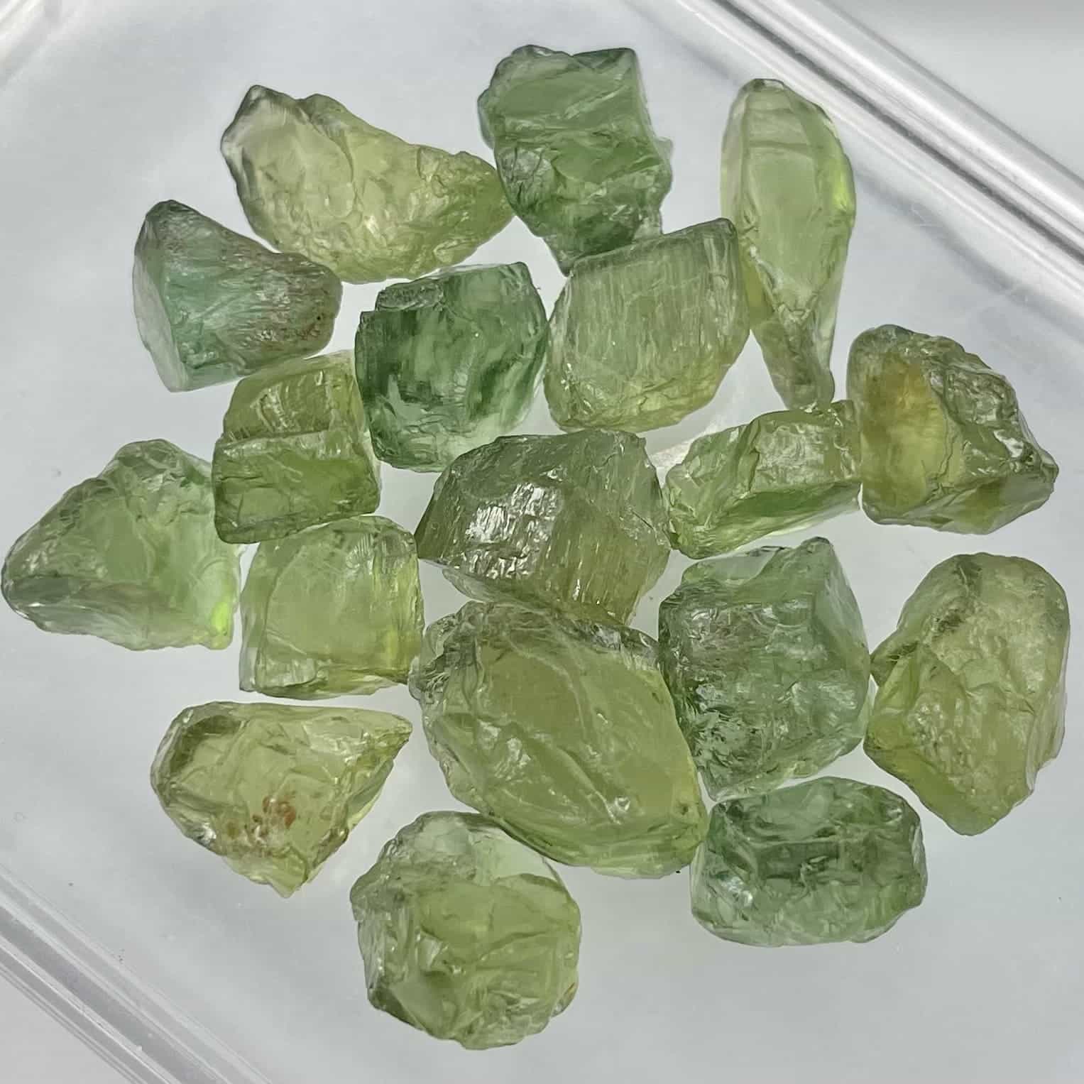 Greenish Yellow Apatite Rough Pieces