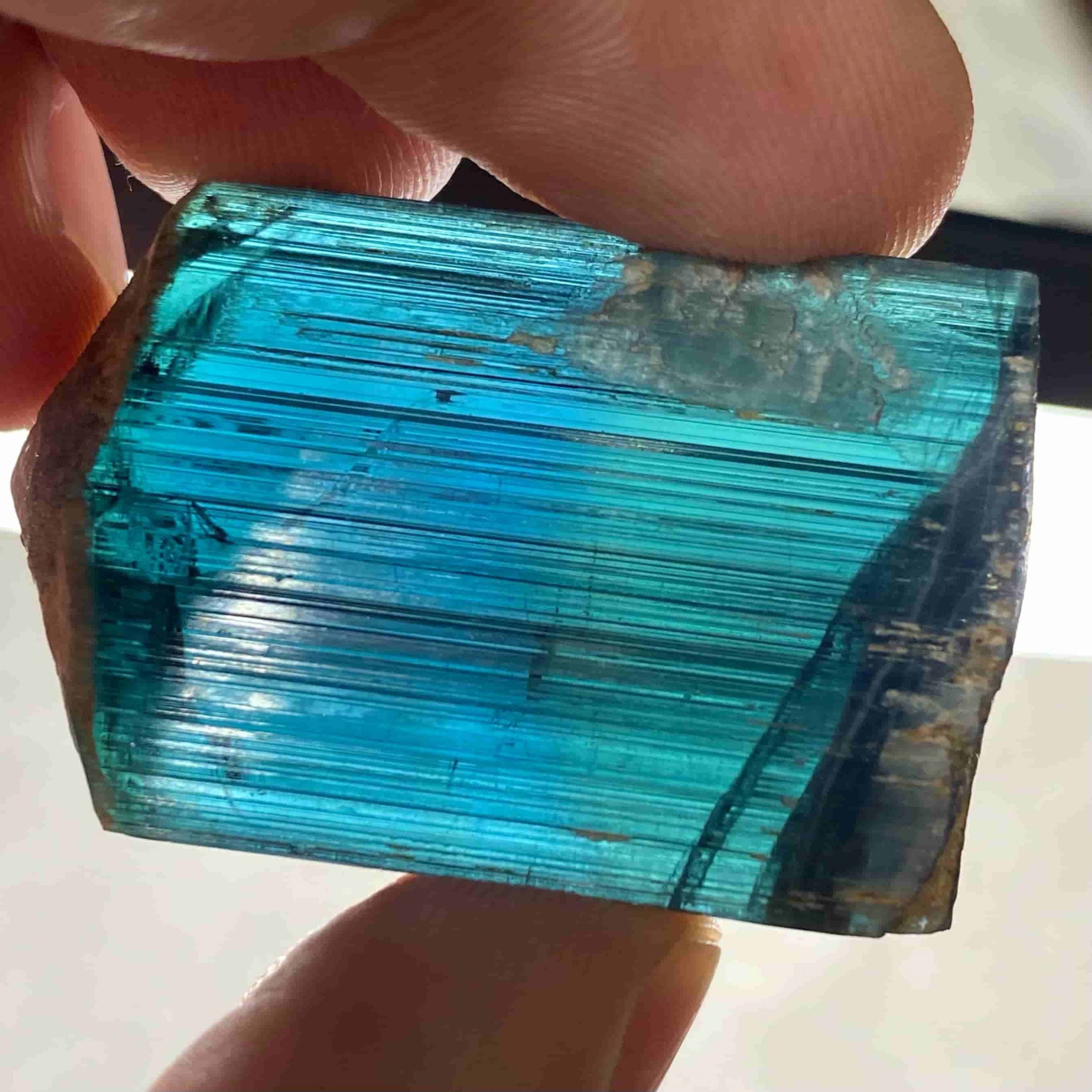 Indicolite Tourmaline Facet Rough - 24 grams