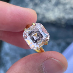 Light Pink Natural Morganite Stone For Ring