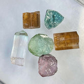 Multi Color Tourmaline Facet Rough Pieces