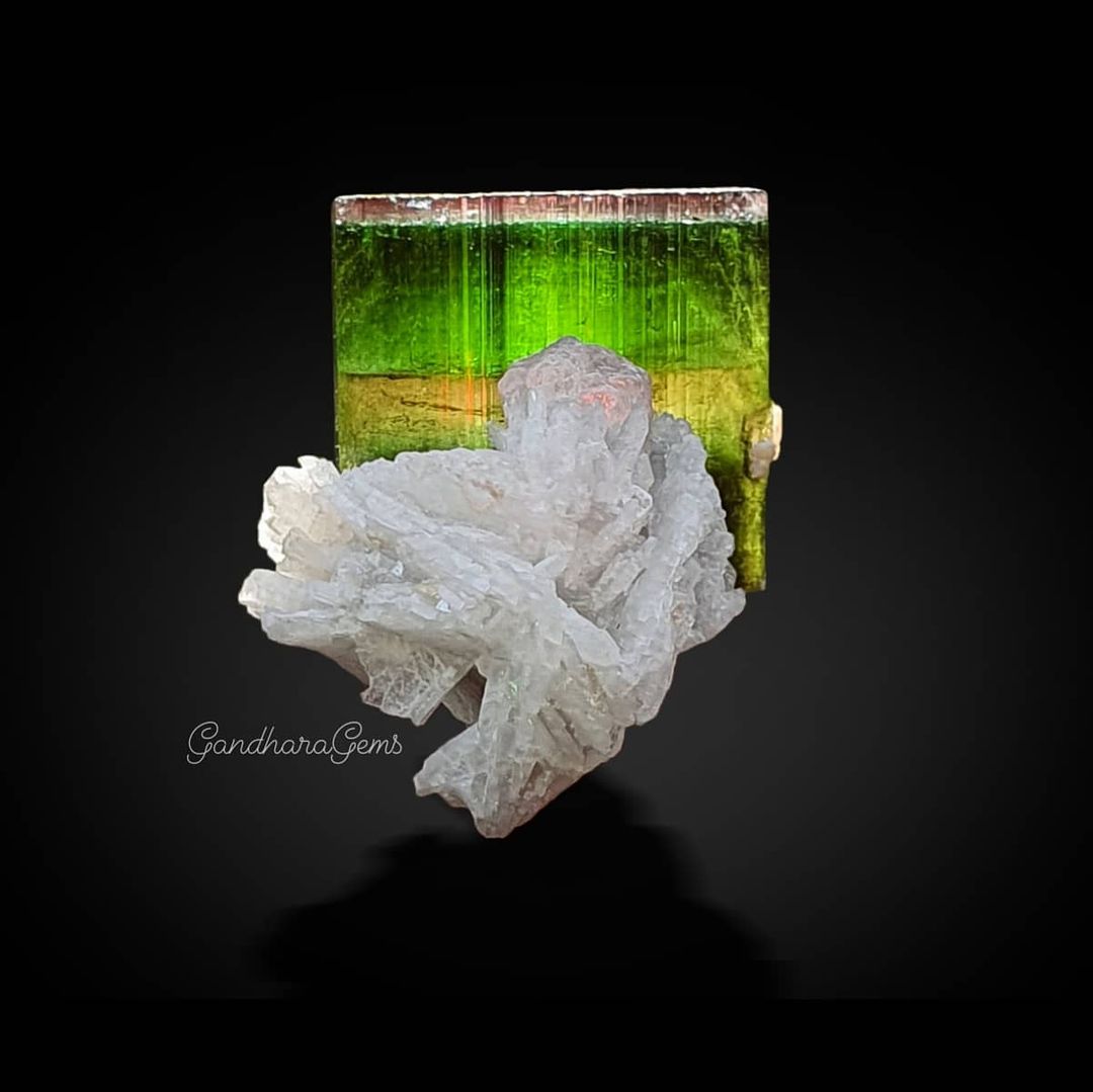 Multi Colored Tourmaline Crystal var. Elbaite