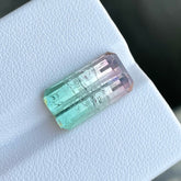 Natural Bicolor Tourmaline Oppose Bar Cut