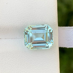 Natural Sea Blue Loose Aquamarine Stone Emerald Cut from Pakistan