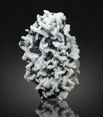 Nicely Bladed Shiny Hematite Crystals with Albite