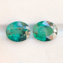 Oval Cut Green Topaz Pair from Pakistan