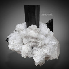 Schorl Crystals Specimen on Cleavelandite Matrix