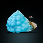 Very Pretty Seafoam Blue Botryoidal Aragonite On Calcite Matrix