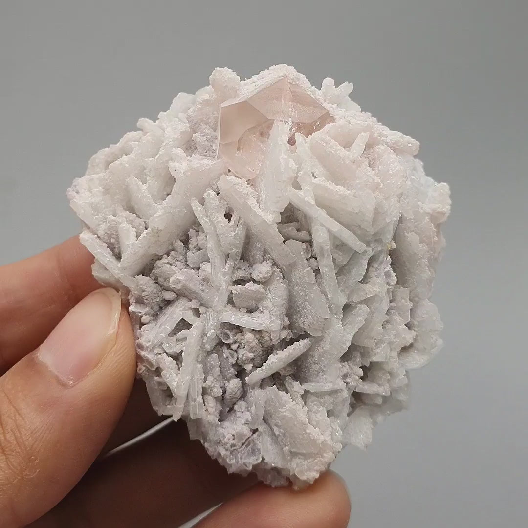 Gem Morganite Nicely Centered On Bluish Ceavelandite