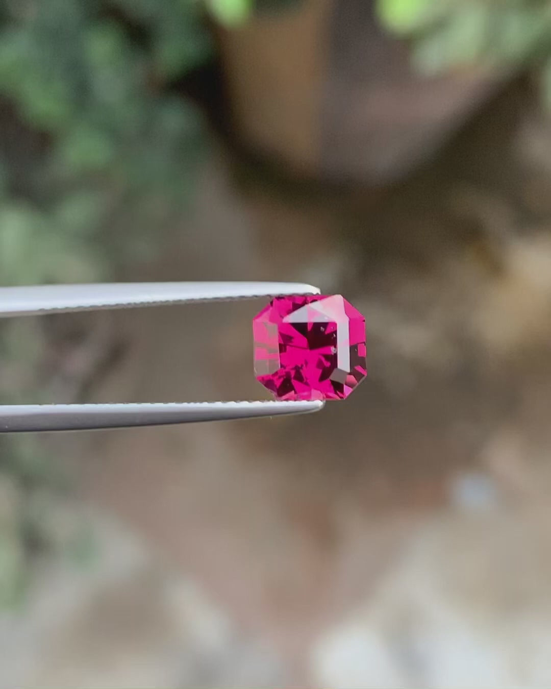 Bright Pinkish Red Garnet stone