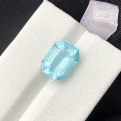 enlongated asscher cut aquamarine - gandharagems