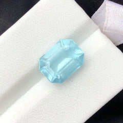 elongated asscher cut aquamarine - gandharagems