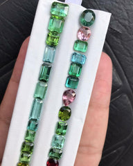 multicolor natural tourmaline lot - gandhara gems