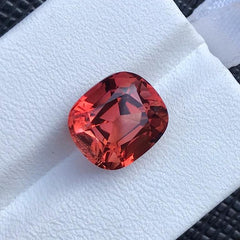 5.85 Carats Cushion Cut Peach Color Tourmaline Stone