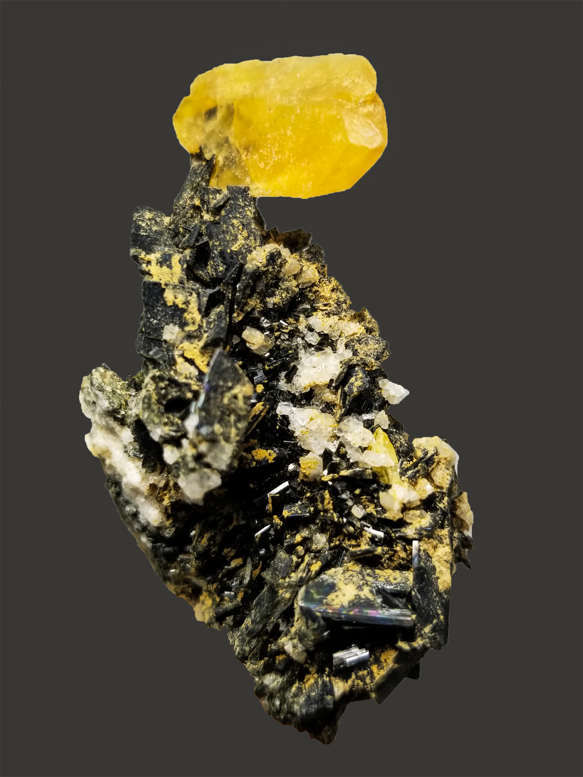 Sphene on Agirine with Albite - Gandhara Gems