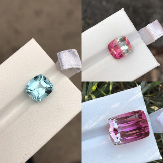 mixed cut gemstones